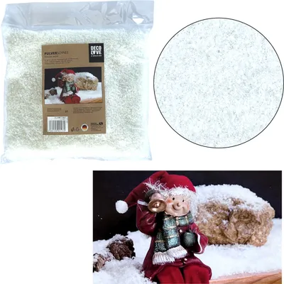 Image de Décoration neige poudreuse - Noël - 3 sachets de 2 litres - Blanc