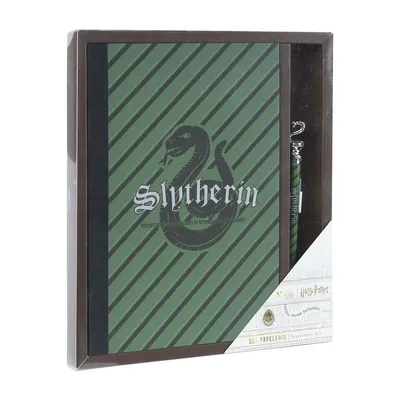 Zdjęcie produktu dla Zestaw prezentowy Slytherin: notatnik i długopis