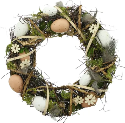 Produktbild von Kranz Ostern, Ø 30 x 8 cm, Innen-Ø 12 cm, toller Blickfang, vielseitig anwendbar