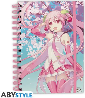 Productafbeelding van Hatsune Miku notitieboekje, kersenbloesem, multicolor, standaard