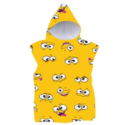 Produktbild von Kinderponcho SMILE gelb 60x90 cm