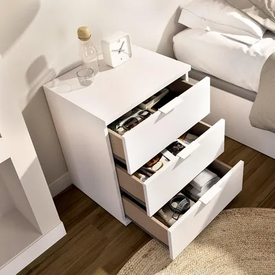 Immagine prodotto di Sturgis - Comodino, 34x42x57h cm Bianco, un Ripiano