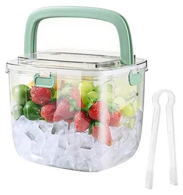 Eiskübel 6,7 l transparent mit Deckel & Zange