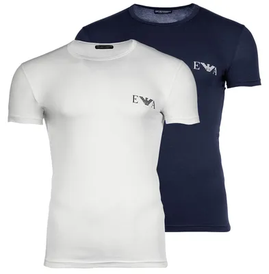 Produktbild von Herren Bold Monogram 2-Pack Crew Neck T-Shirt White XXL