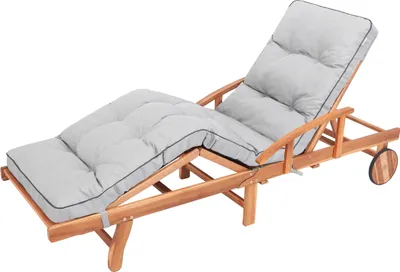 Produktbild von Bjird Gartenliege Auflagen für Deckchair Polsterauflage für Sonnenliege - Liegenauflage 200 x 55 x 8 cm, Aschegrau