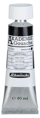 Obrázok produktu pre Schmincke Akademie gvašové farby v tube 60 ml - 750 deep čierna