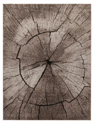 Produktbild von TT Home Teppich Modern Edel Mit Konturenschnitt Baumstamm Natur Design Grau Braun Beige Größe 120x170 cm