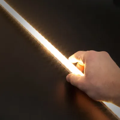 Produktbild von LED Aluschienen transparent Set aus Alustrip und Schiene Profil A 1m Warmweiß 1 Meter