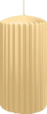Produktbild von Rillen Kerzen Champagner 150 x Ø 80 mm, 4 Stück