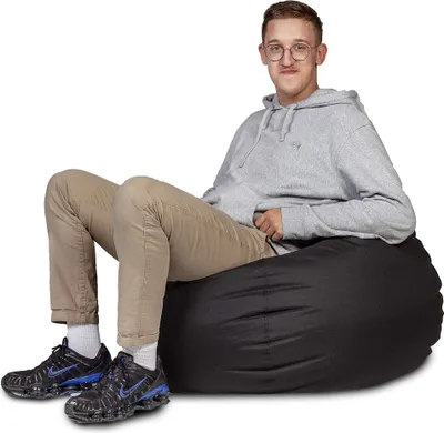 Obrázek produktu pro Ecopuf Oscar Sedací Vak, Křeslo Pouf, sedací vak, 90x110cm, Černá Nc14