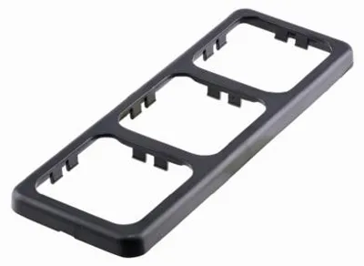 Produktbild von Rahmen 3-fach schwarz 170 x 60 mm für Steckdosen
