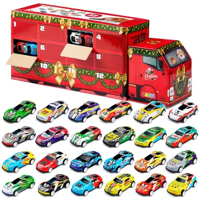 Image de Calendrier de l'Avent voitures à friction - 24 véhicules - Jouet Noël