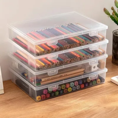 Immagine prodotto di Omgoods - Set di 4 contenitori in plastica con coperchio
