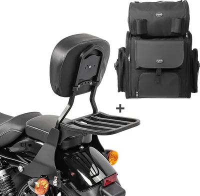 Immagine prodotto di Sissybar SB1 + borsa posteriore per chopper / custom 04-20 portapacchi