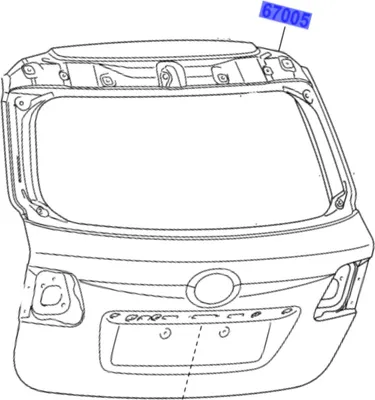 Produktbild von TOYOTA Avensis Gepäckraumklappe hinten 67005-05100 OE