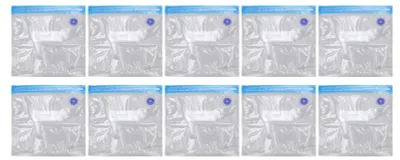 Produktbild von 10 Stück Vakuumbeutel für Lebensmittel, 22 x 21 cm, dickwandig, transparent, lebensmittelecht, für den Haushalt