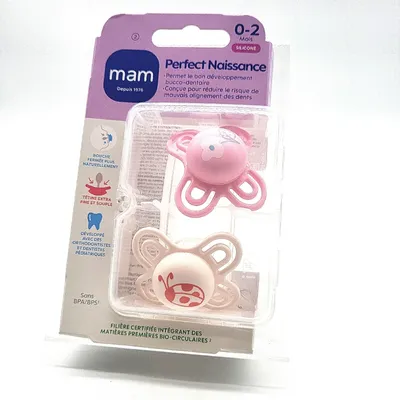 Produktbild von MAM Schnuller Perfect Saugenteil Naissance 0 2 Monate 2 Stück zufälliger Farbe Schnuller babypflege