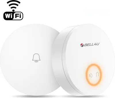 Produktbild von Bell4U Kabellose Türklingel - Funkklingel - 1 Empfänger - Keine Batterie Erforderlich - Wasserdicht - Mit benachrichtigung auf ihrem smartphone
