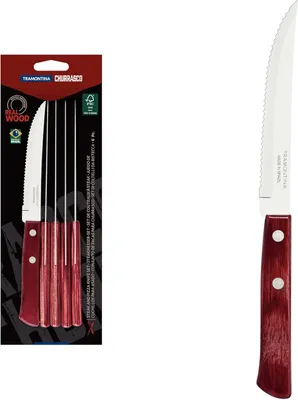Produktbild von Tramontina Steakmesser, Pizzamesser, Set 6-teilig, 6 Steakmessern aus Edelstahl,