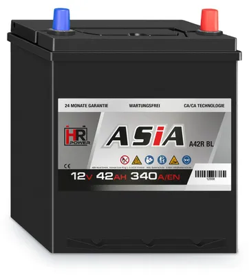 Produktbild von HR HiPower ASIA A42R BL Autobatterie 12V 42Ah mit Bodenleiste