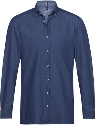 Produktbild von Greiff CASUAL Herren Jeanshemd Langarm Button-Down Regular Fit Blue 43/44