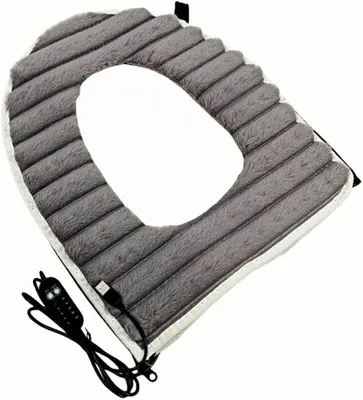 Productafbeelding van Verwarmd Toiletzitting - Toiletmat - Winter Comfort - Constante Temperatuur - 43x37cm - Grijs