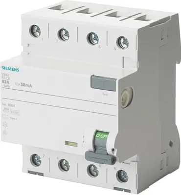 Zdjęcie produktu dla Siemens RCD 4-biegunowy 63 A 400 V 5SV3346-6 (5SV3346-6)
