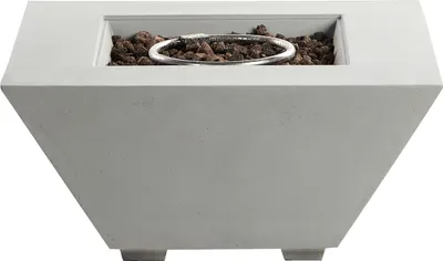Obrázok produktu pre BELIANI Vonkajšie záhradné ohnisko svetlosivé 86 x 86 x 42 cm štvorcové sklovláknobetón terasa balkón
