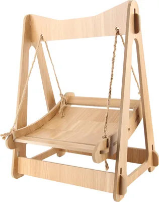 Produktbild von Hängematte für Haustiere, Sommerkomfort, abnehmbares Holzbrett, Katzen- und Welpen-Schaukel, für Entspannung und Spiel