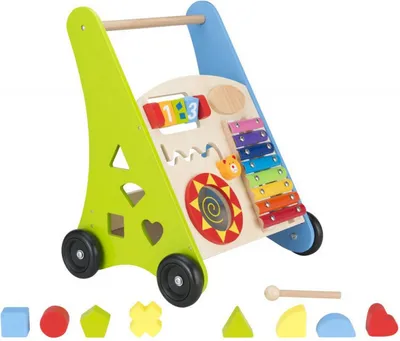 Image de 4iQ Trotteur en bois pour enfants 36,5x30,5x45,5 cm