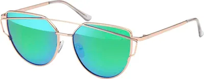 Produktbild von Gil Damen Sonnenbrille Runde Designer 80er Modern Urlaub Sommer Strand 30482 Grün-Blau
