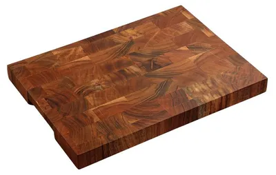 Produktbild von KESPER Schneidebrett, Tranchierbrett mit Griffmulden, Stirnholz Akazie, 42x30x3,5cm, 2915513