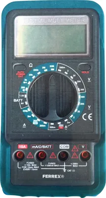 Produktbild von Ferrex Multimeter Digital inkl. 9 V Blockbatterie