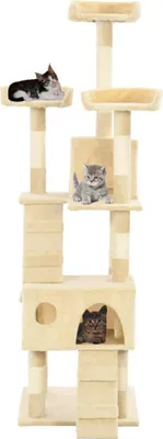 Produktbild von vidaXL Katzen-Kratzbaum mit Sisal-Säulen 170 cm Beige