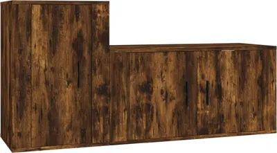 Produktbild von vidaXL 2-tlg. TV-Schrank-Set Räuchereiche Holzwerkstoff