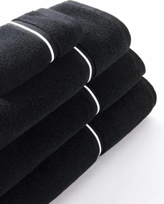Zdjęcie produktu dla Ręcznik Do Rąk Twarzy Kapielowy Bawełniany 100% Bawełna 30X30Libre Czarny+Biała Biza