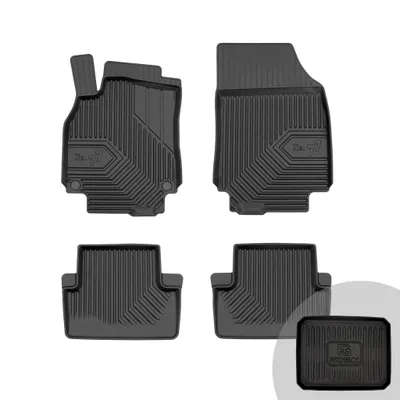 Produktbild von FROGUM No.77 Gummimatten Ganzjahresset von Auto Fußmatten Autofussmatten für Renault Fluence 2009-2016