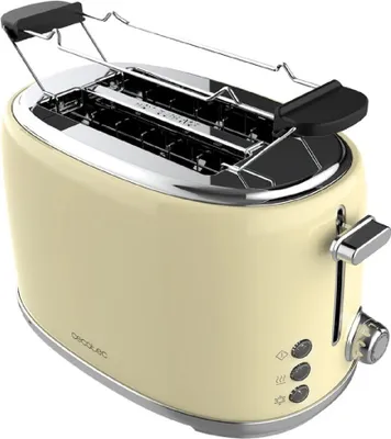 Produktbild von Cecotec Toast&taste 1000 Retro Double 980w Toaster Beige One Size / EU Plug Beige One Size