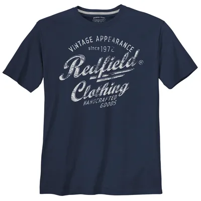 Produktbild von Redfield Übergrößen T-Shirt dunkelblau Logoprint