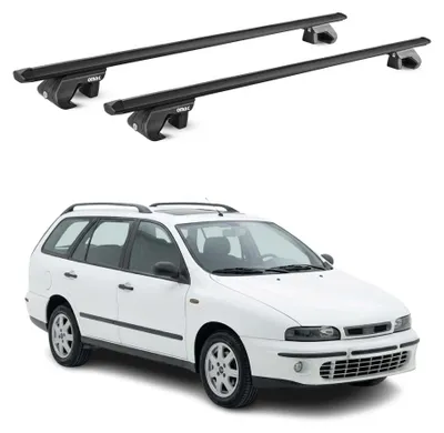 Produktbild von Dachträger Grundtäger für Fiat Marea Marengo 1996-2002 90kg Alu Schwarz, KI-generiertes Bild