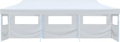 Produktbild von vidaXL Pop-Up Partyzelt Faltbar mit 5 Seitenwänden 3x9 m Weiß
