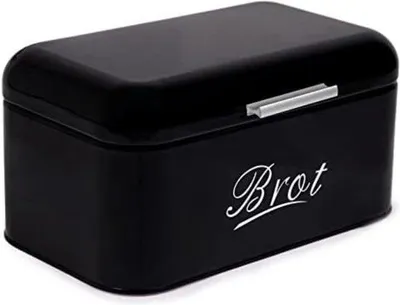 Image de Boîte de conservation pour pain - Boîte de rangement pour pain - Boîte hermétique pour pain - Noir