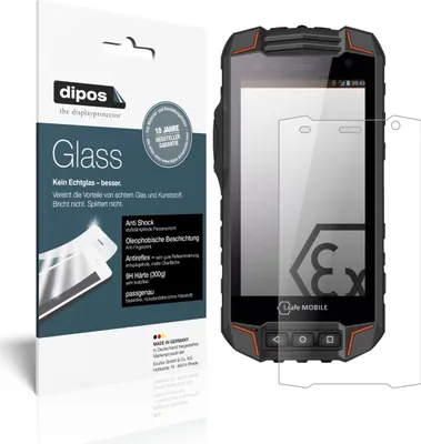Produktbild von 2x Schutzfolie für i.safe MOBILE IS520.1 matt - Anti-Shock 9H Folie dipos Glass Kunststoffglas