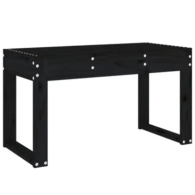 Obrázek produktu pro Zahradní lavice černá 80 x 38 x 45 cm masivní borové dřevo