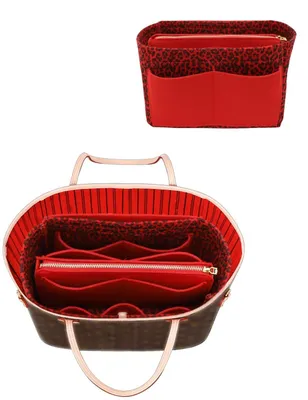 Productafbeelding van Bag Organiser voor Handtas - Vilt met Rits - Leopard