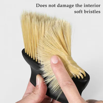 Image de Brosse anti-poussière pour l'intérieur de la voiture, brosse de nettoyage pour voiture, brosse douce pour le nettoyage minutieux des bouches d'aération du tableau de bord