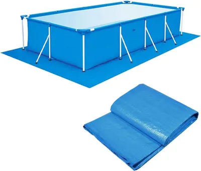 Produktbild von Pool-Bodenplane 250x450 cm, wasserdicht, faltbarer Bodenschutz, für Swimmingpool