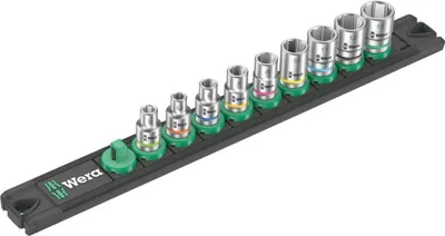 Immagine prodotto di Wera Zyklop A 4 - Einsatzset - 9 Stücke - 1/4" - Sechs-Punkt - Länge: 23 mm (05005400001)