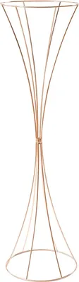 Image de Décoration de mariage - Vase trompette en métal - Lot de 10 - Hauteur 80 cm - Centre de table et allée - Or