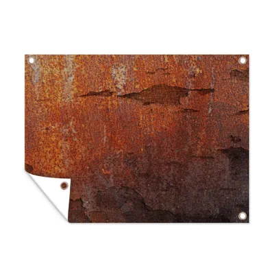 Obrázok produktu pre MuchoWow® Vonkajší plagát - Záhradná dekorácia ochrana súkromia - Záhradné plagáty pre záhradu - Hrdza - Vintage - oceľ - 30x40x0.2cm